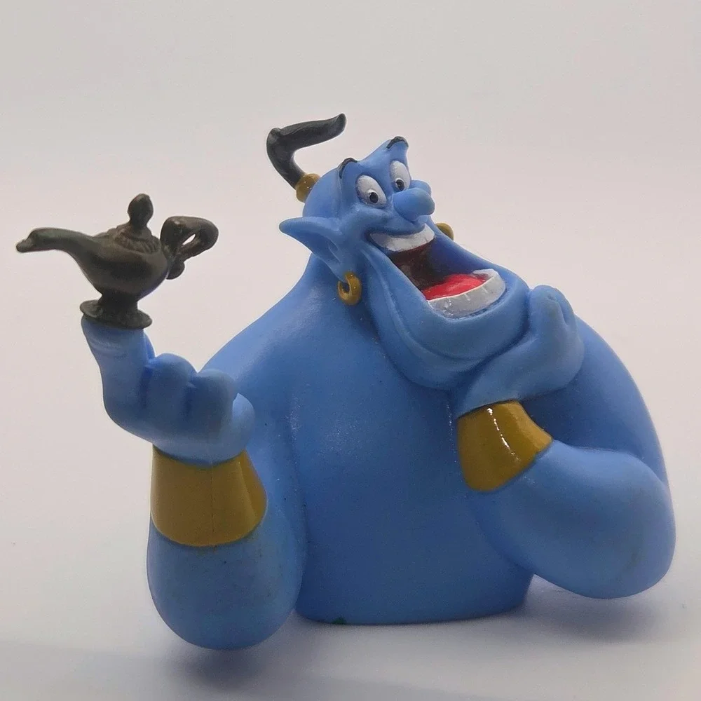 Disney Genie PVC Figure Blue Fair Aladdin 1992 Vintage Toy Topper Decor